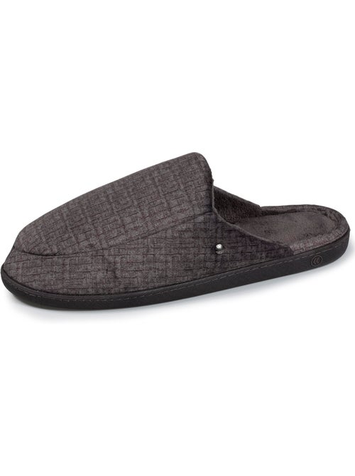 Chaussons mules imprimé à carreaux homme isotoner - Kiabi Chaussons mules imprimé à carreaux homme isotoner - Kiabi
