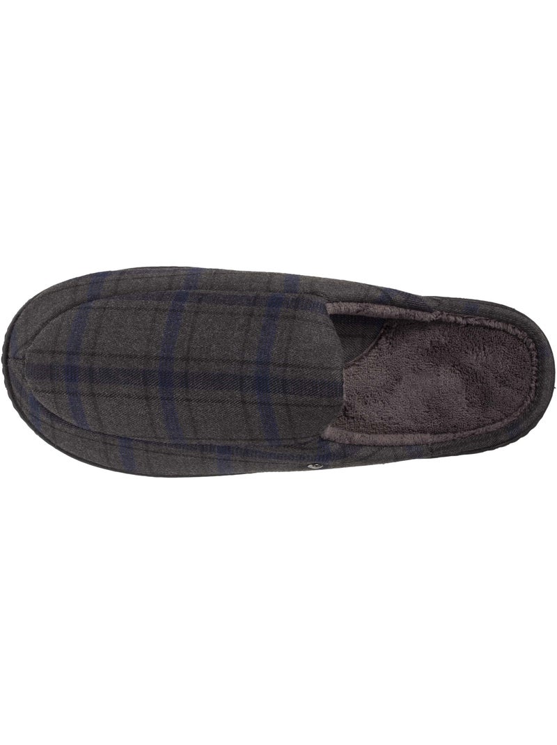 Chaussons mules imprimé à carreaux homme isotoner Gris - Kiabi