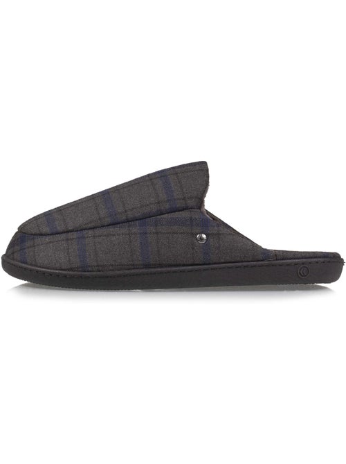 Chaussons mules imprimé à carreaux homme isotoner - Kiabi Chaussons mules imprimé à carreaux homme isotoner - Kiabi