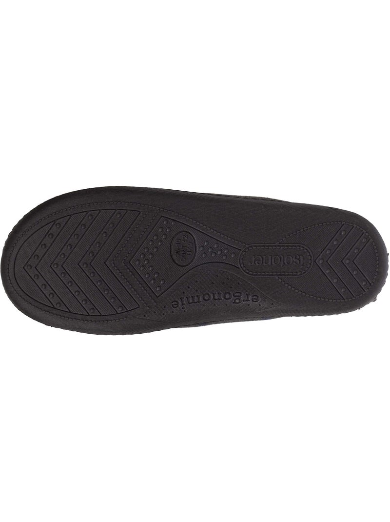 Chaussons mules imprimé à carreaux homme isotoner Gris - Kiabi