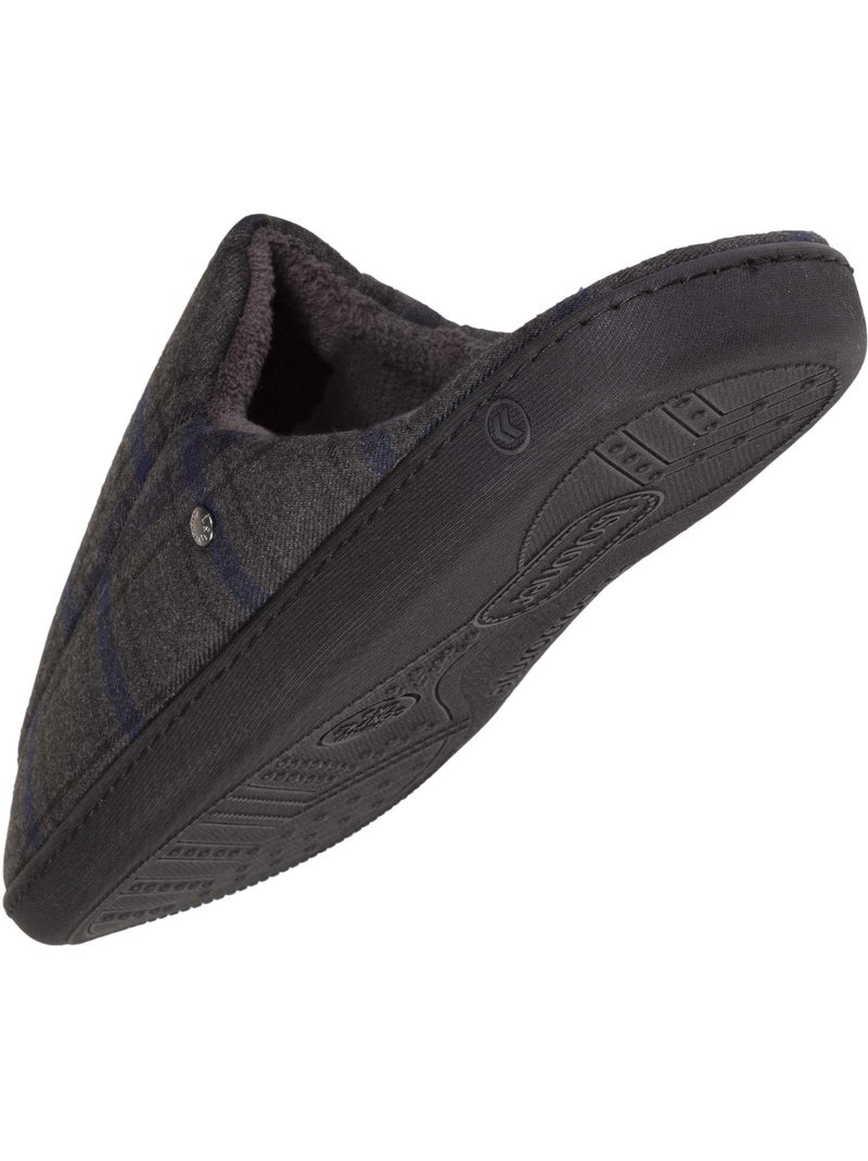 Chaussons mules imprimé à carreaux homme isotoner Gris - Kiabi