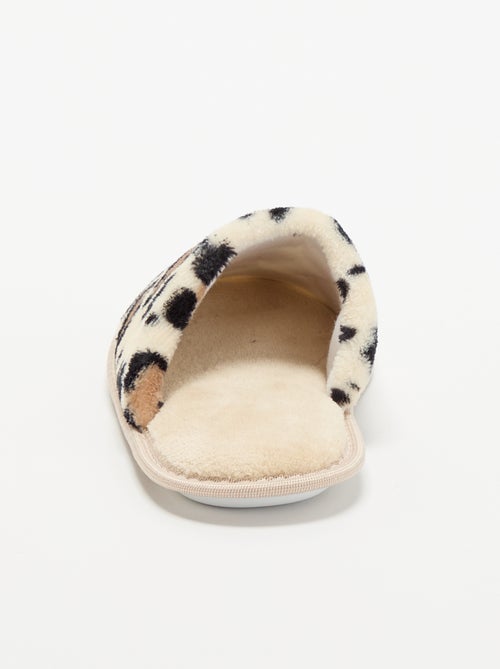 Chaussons mules imprimé léopard - Kiabi