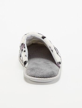 Chaussons mules imprimé léopard