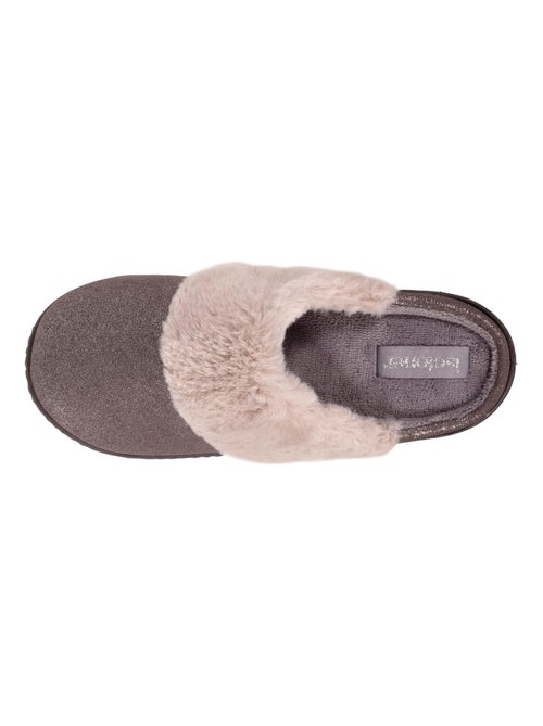 Chaussons mules Irisé et imitation fourrure fille Isotoner - Kiabi