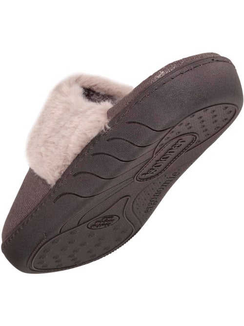 Chaussons mules Irisé et imitation fourrure fille Isotoner - Kiabi