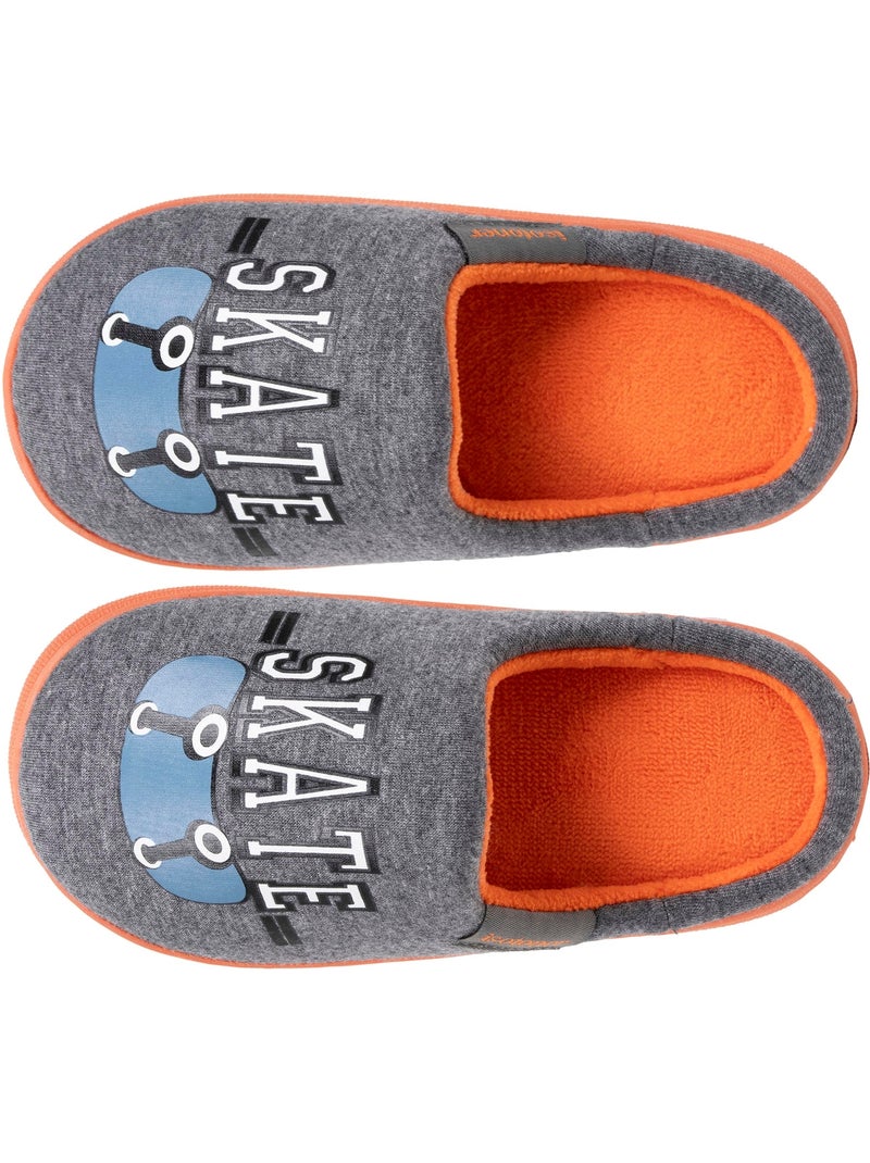 Chaussons mules jersay, semelle bloup xtra confort, garçon isotoner Gris chiné - Kiabi