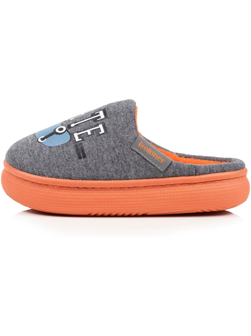 Chaussons mules jersay, semelle bloup xtra confort, garçon isotoner Gris chiné - Kiabi