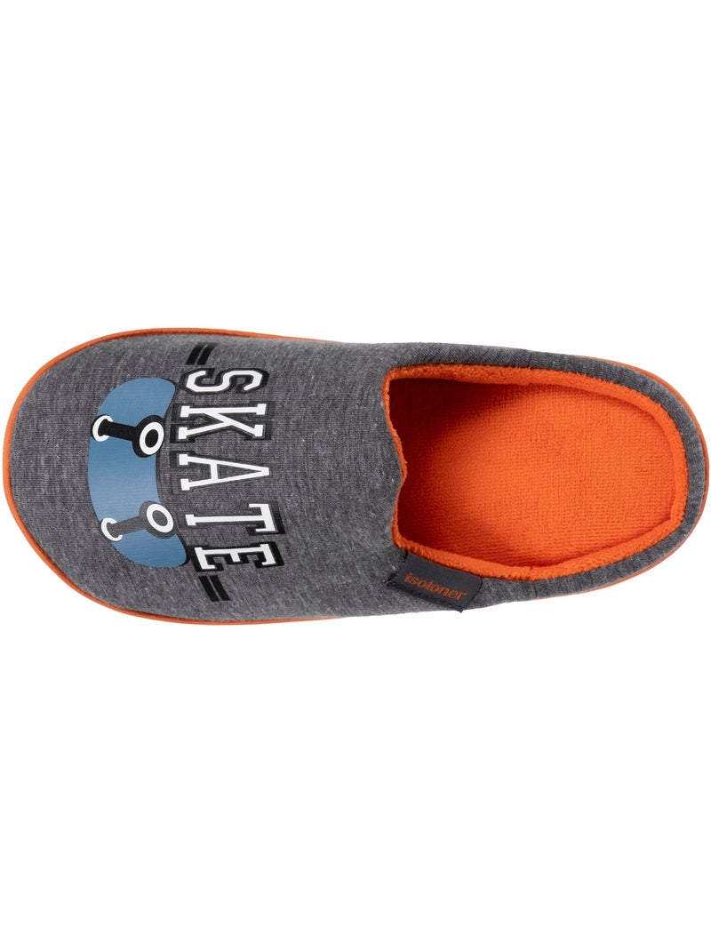Chaussons mules jersay, semelle bloup xtra confort, garçon isotoner Gris chiné - Kiabi