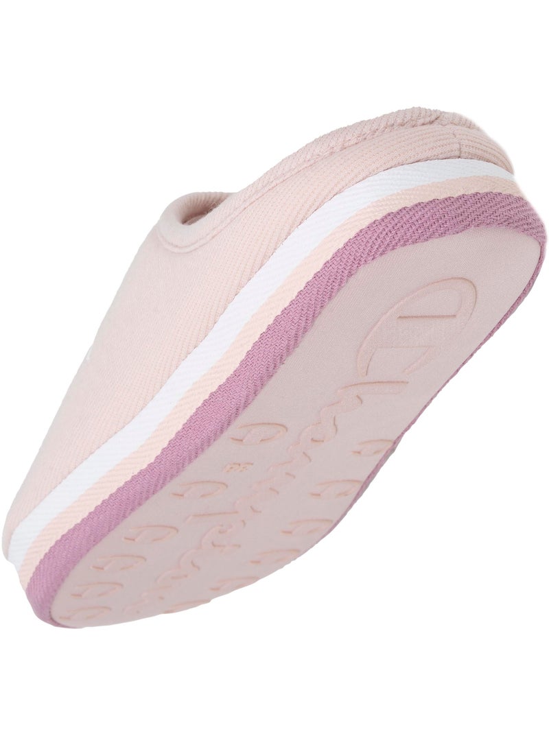 Chaussons mules jersey côtelé ultra confort moelleux femme Champion Rose pâle - Kiabi