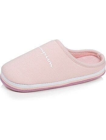 Chaussons mules jersey côtelé ultra confort moelleux femme