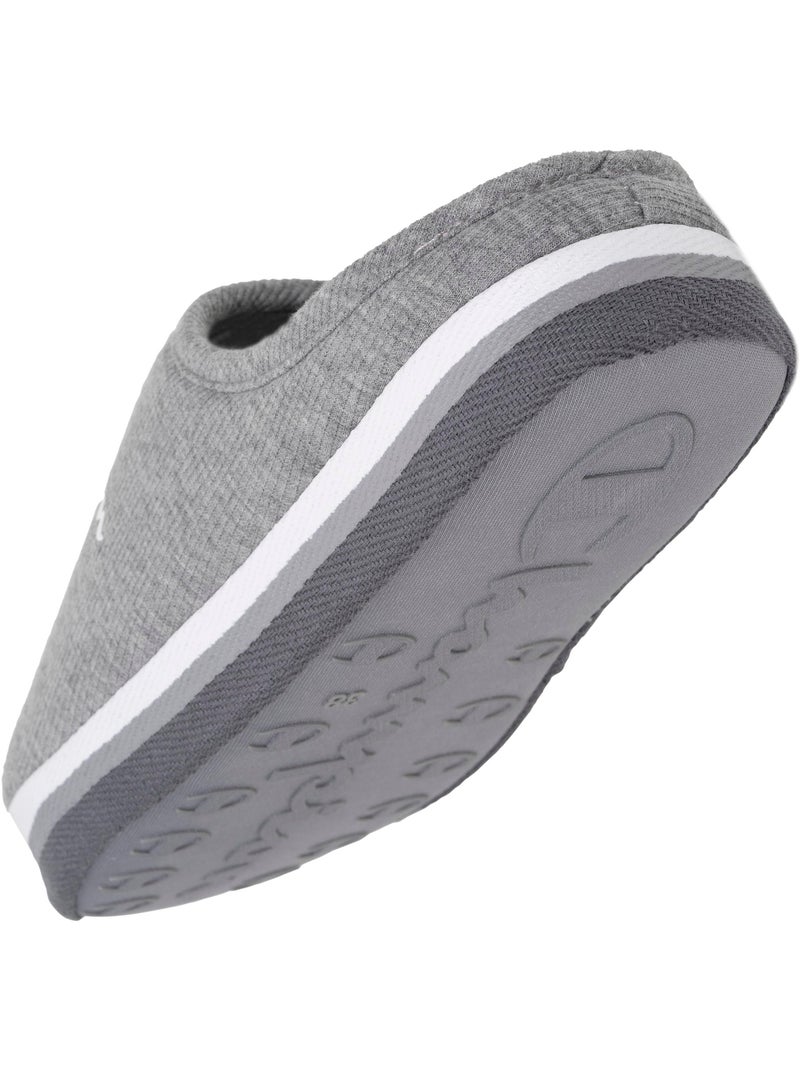 Chaussons mules jersey côtelé ultra confort moelleux homme champion Gris chiné - Kiabi