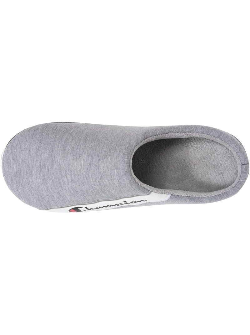 Chaussons mules jersey côtelé ultra confort moelleux homme Champion Gris chiné - Kiabi