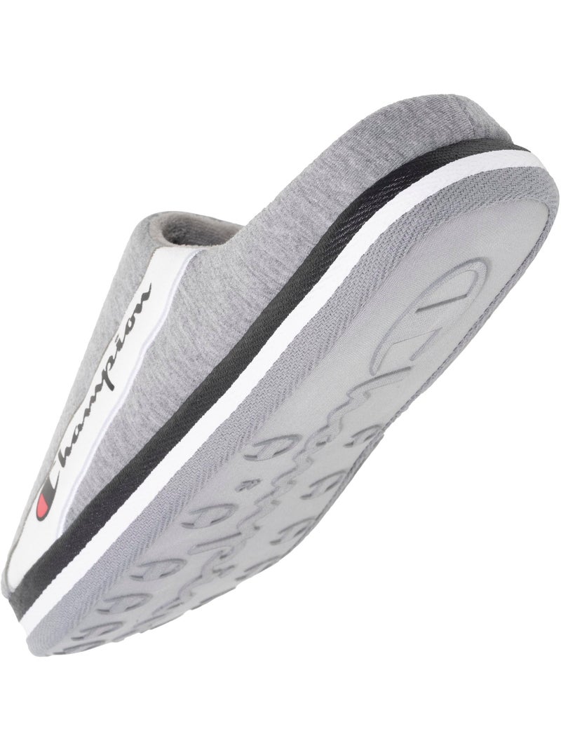 Chaussons mules jersey côtelé ultra confort moelleux homme Champion Gris chiné - Kiabi