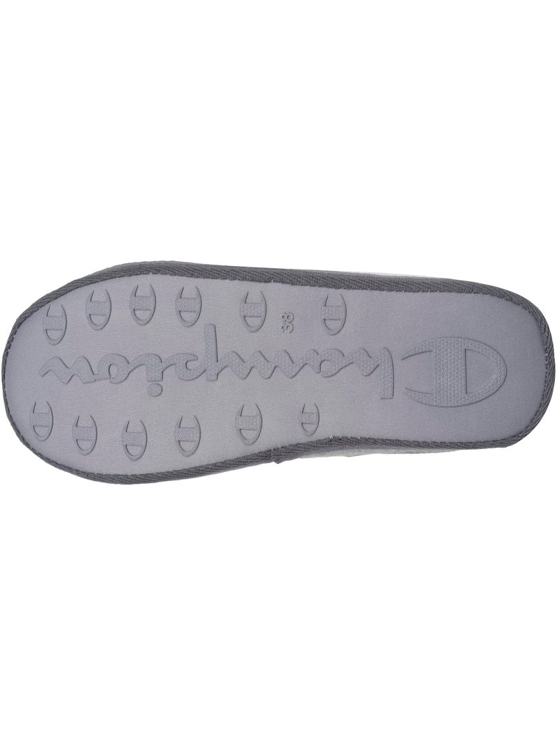 Chaussons mules jersey côtelé ultra confort moelleux homme Gris chiné - Kiabi