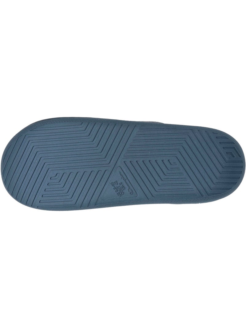 Chaussons mules jersey côtelé ultra confort ultra homme champion Bleu pétrole - Kiabi