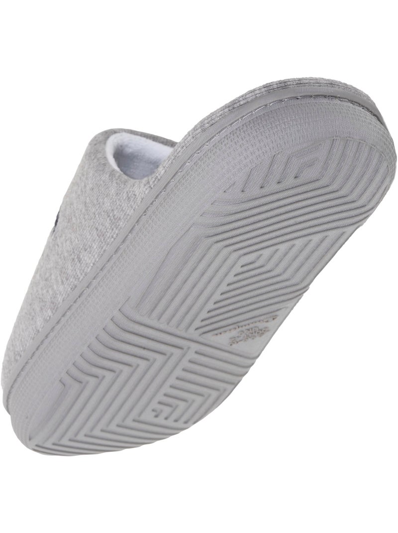 Chaussons mules jersey côtelé ultra confort ultra homme Champion Gris chiné - Kiabi