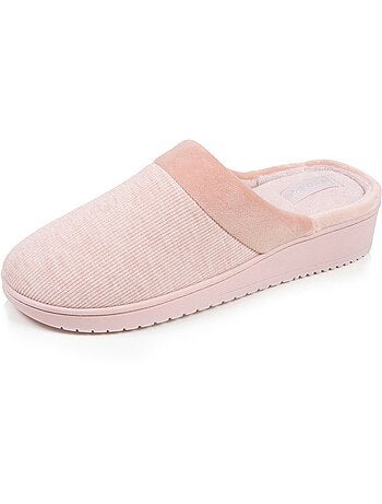 Chaussons mules jersey mousse à mémoire forme talon 3,7 femme Isotoner