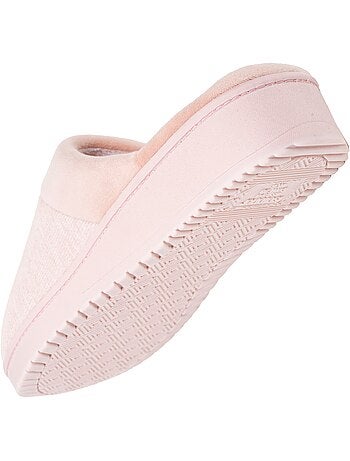 Chaussons mules jersey mousse à mémoire forme talon 3,7 femme Isotoner