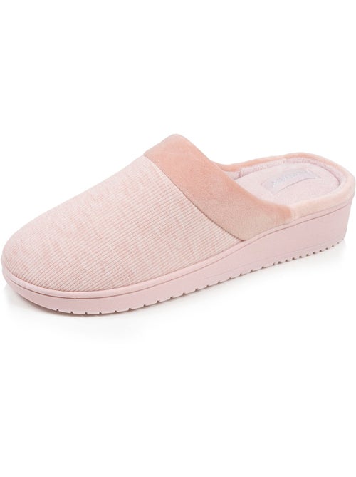 Chaussons mules jersey mousse à mémoire forme talon 3,7 femme Isotoner - Kiabi