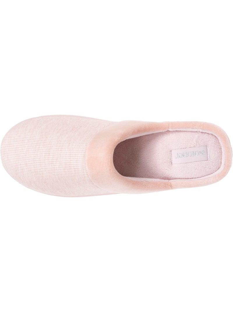 Chaussons mules jersey mousse à mémoire forme talon 3,7 femme Isotoner Blush - Kiabi