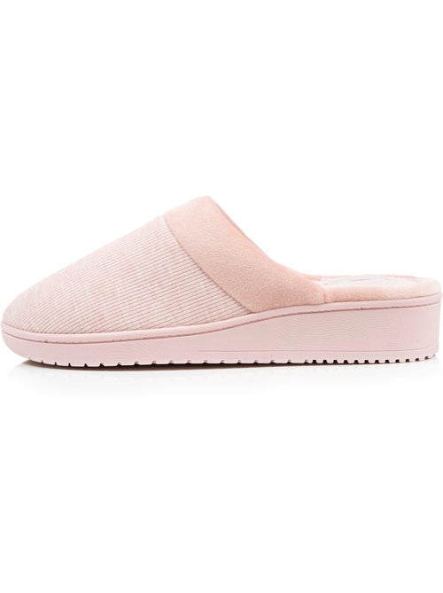 Chaussons mules jersey mousse à mémoire forme talon 3,7 femme Isotoner - Kiabi