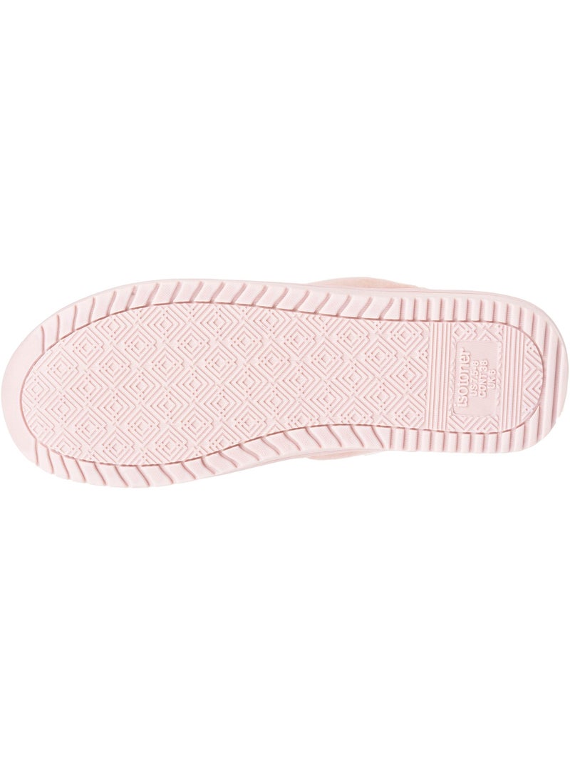 Chaussons mules jersey mousse à mémoire forme talon 3,7 femme Isotoner Blush - Kiabi