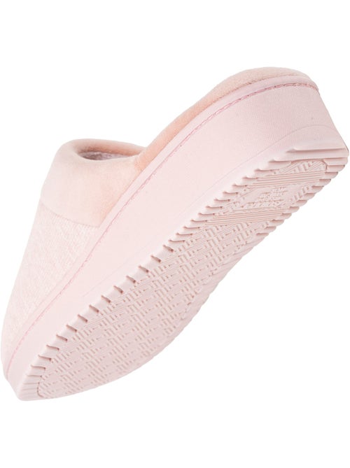 Chaussons mules jersey mousse à mémoire forme talon 3,7 femme Isotoner - Kiabi