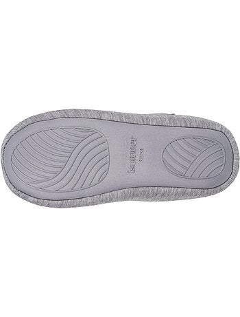 Chaussons mules jersey, semelle gomme antidérapante femme Isotoner