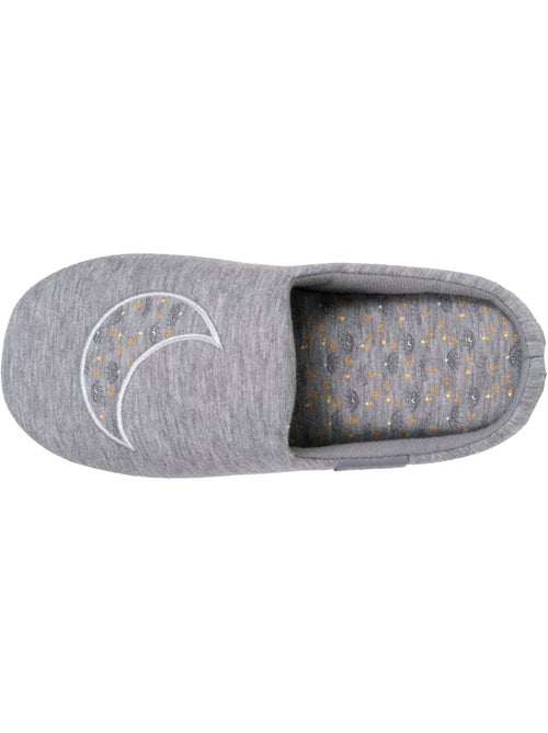 Chaussons mules jersey, semelle gomme antidérapante femme Isotoner - Kiabi