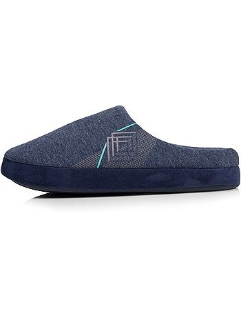 Chaussons mules jersey, semelle gomme antidérapante homme