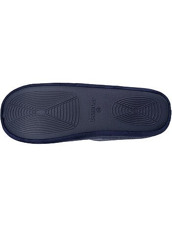 Chaussons mules jersey, semelle gomme antidérapante homme
