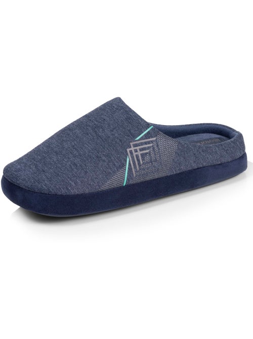 Chaussons mules jersey, semelle gomme antidérapante homme Isotoner - Kiabi
