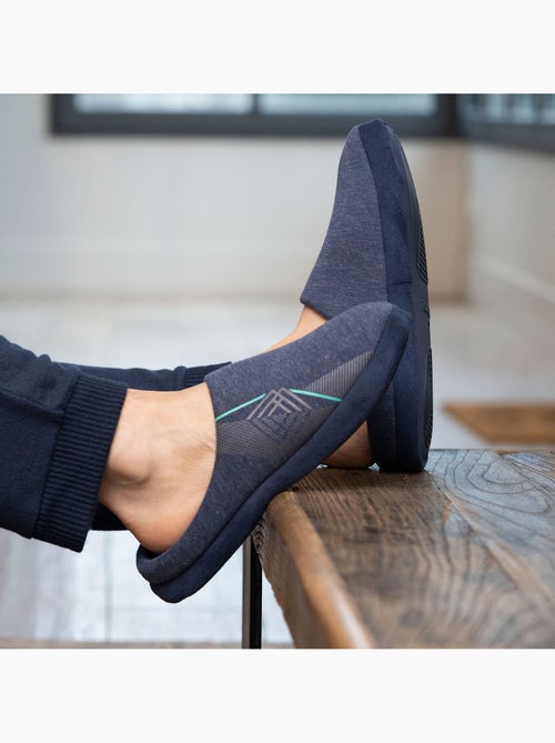 Chaussons mules jersey, semelle gomme antidérapante homme Isotoner - Kiabi