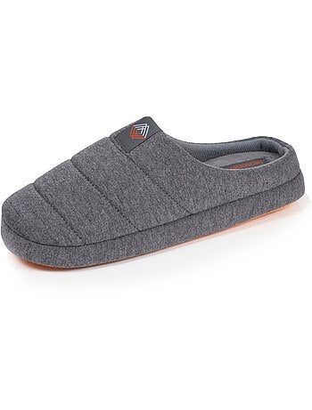 Chaussons mules jersey, semelle gomme antidérapante homme Isotoner