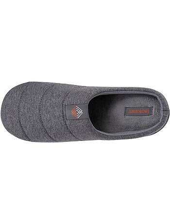 Chaussons mules jersey, semelle gomme antidérapante homme Isotoner