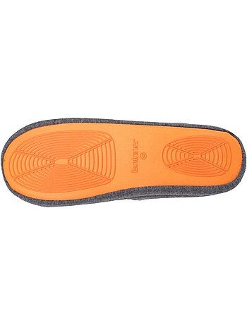 Chaussons mules jersey, semelle gomme antidérapante homme Isotoner