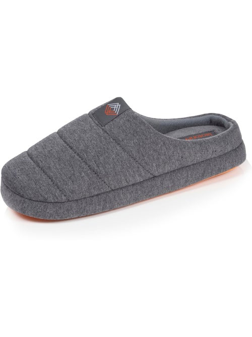 Chaussons mules jersey, semelle gomme antidérapante homme Isotoner - Kiabi