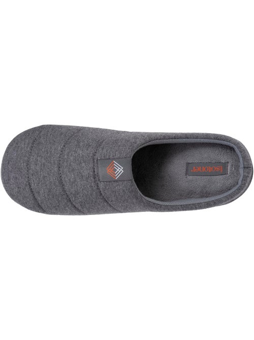Chaussons mules jersey, semelle gomme antidérapante homme Isotoner - Kiabi