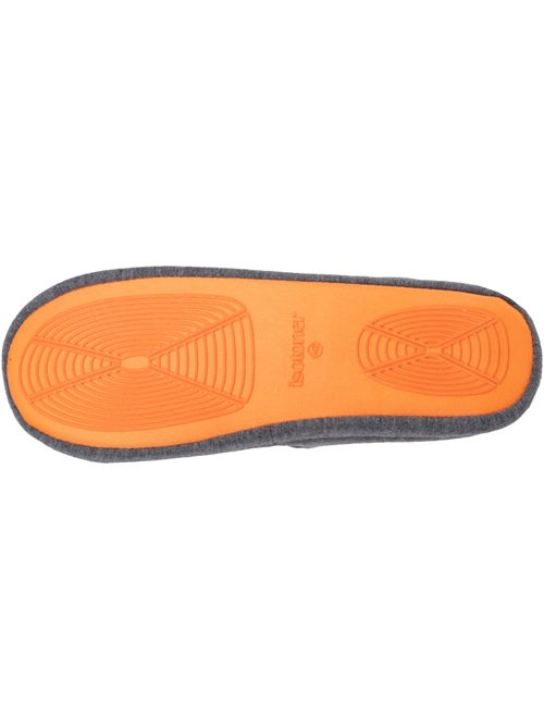 Chaussons mules jersey, semelle gomme antidérapante homme Isotoner - Kiabi