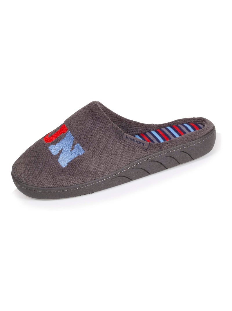 Chaussons mules junior fun Isotoner Gris - Kiabi