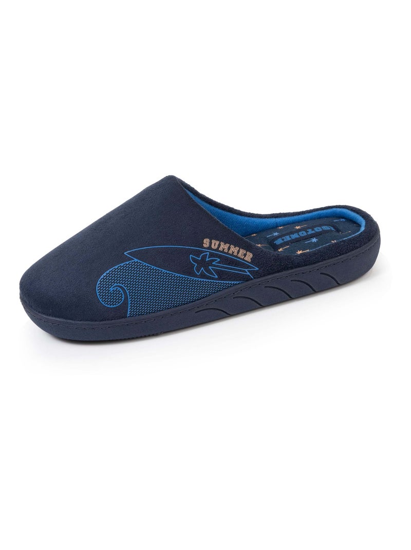 Chaussons mules junior marine surf Isotoner Bleu marine - Kiabi