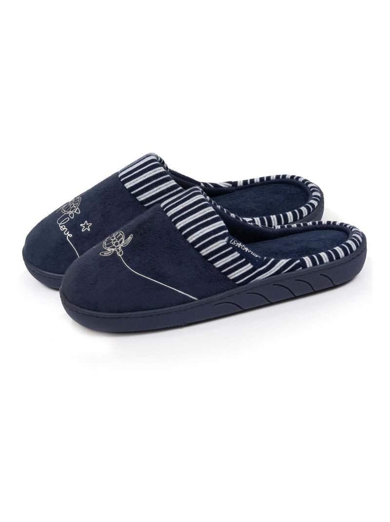 Chaussons mules junior marine tortue Isotoner Bleu marine - Kiabi