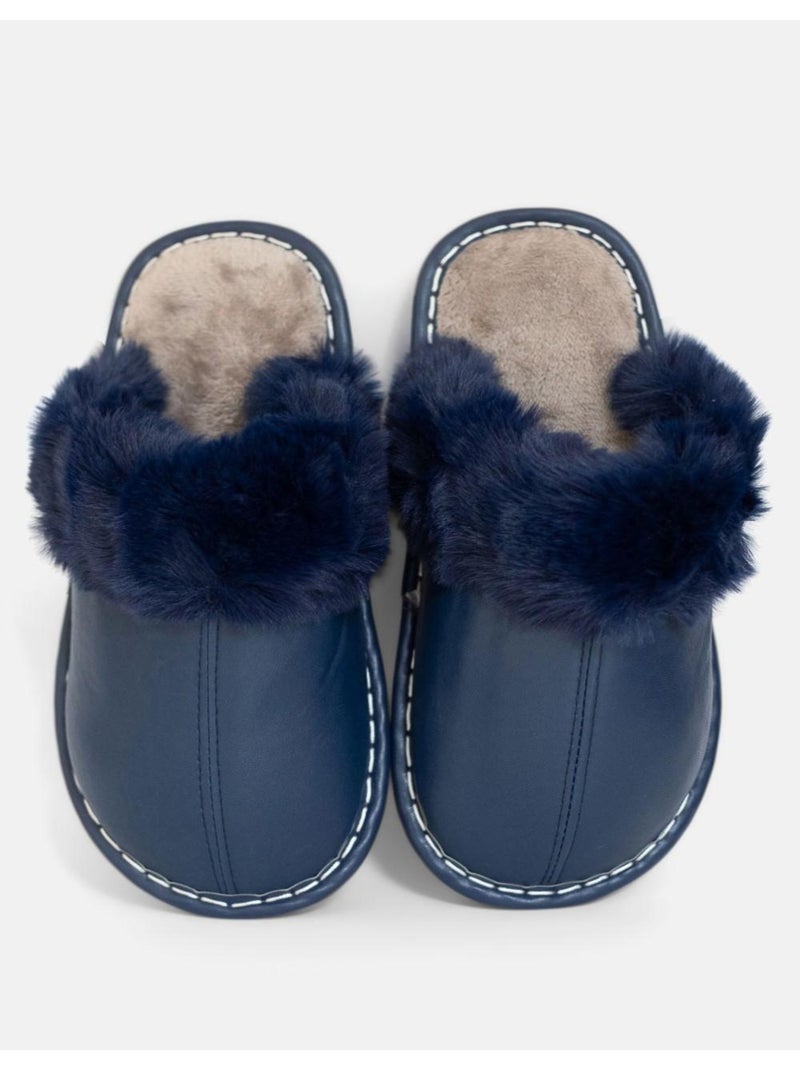 Chaussons mules Kebello Bleu marine - Kiabi