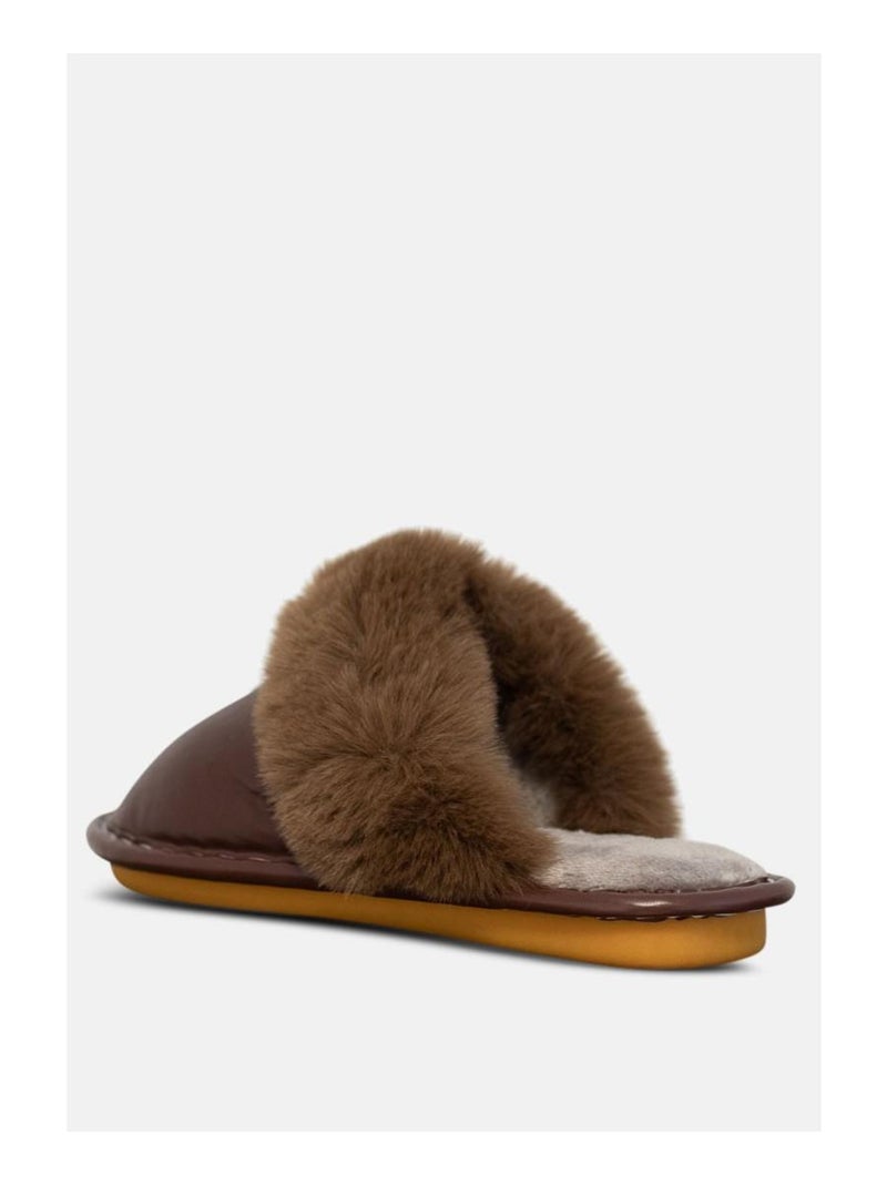 Chaussons mules Kebello Marron - Kiabi