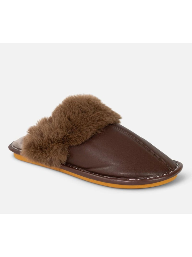 Chaussons mules Kebello Marron - Kiabi