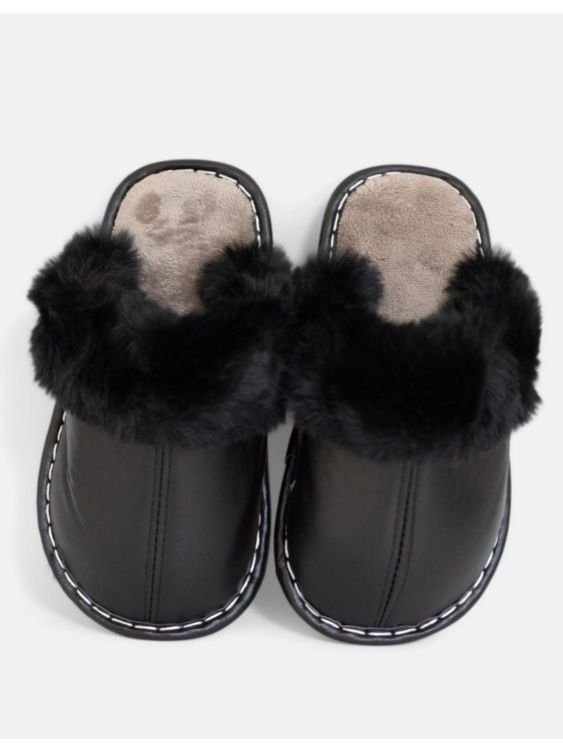 Chaussons mules Kebello Noir Noir - Kiabi