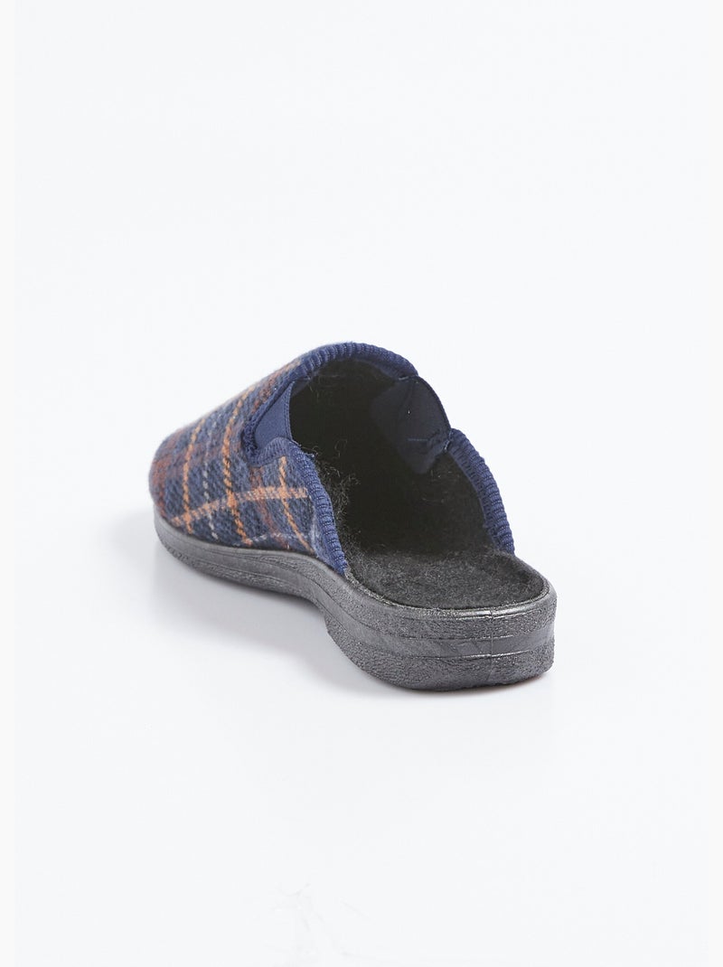 Chaussons mules largeur confort élastiqués - Afibel Bleu marine - Kiabi