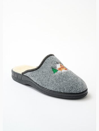 Chaussons mules largeur confort fourrées - Afibel