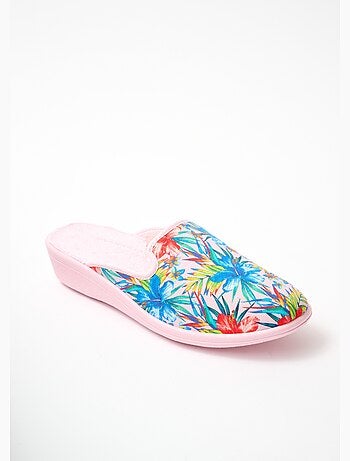 Chaussons mules largeur confort imprimés - Afibel