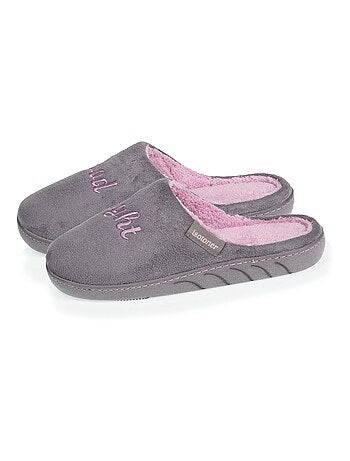 Chaussons mules légers et confortables, faciles à fille Isotoner